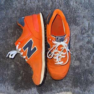 Mens Orange & Navy Blue New Balance 574’s